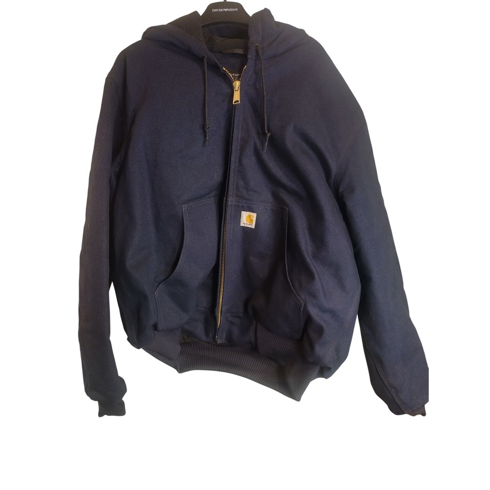 Carhartt OJ0140-M Loose Fit Duck Active Jacket Dark Navy Blue Mens Large L